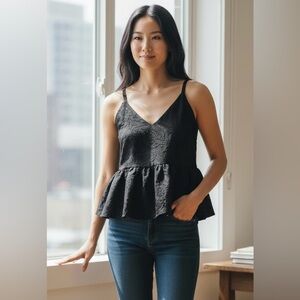 Express Black Floral Camisole Top